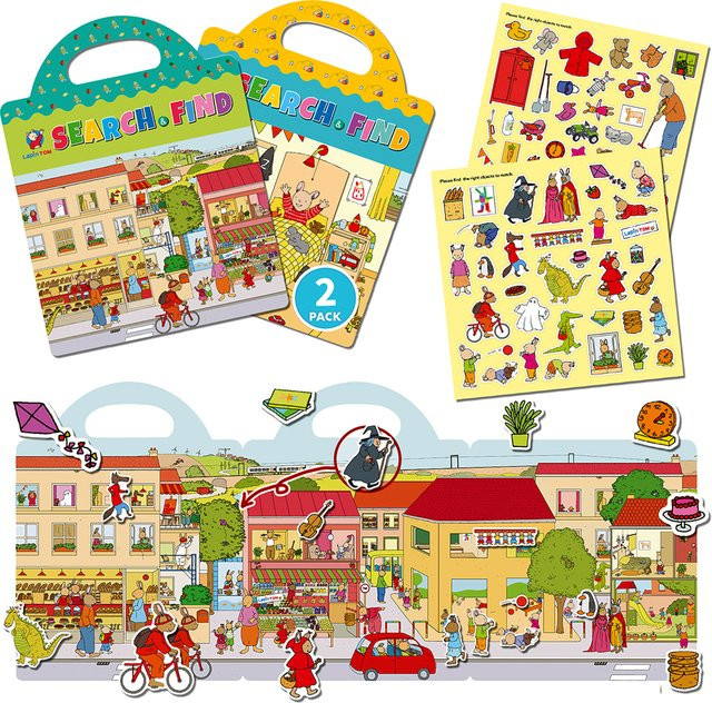 NeWYeS Aufkleberbücher Tiere, 2er-Pack, bunt - Bild 1