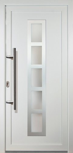 Meeth Aluminium-Haustür Signum Alu in Weiß mit satiniertem Glaseinsatz, nach innen öffnend, ohne Türgriff, B: 108,0 cm, H: 208,0 cm - Bild 1