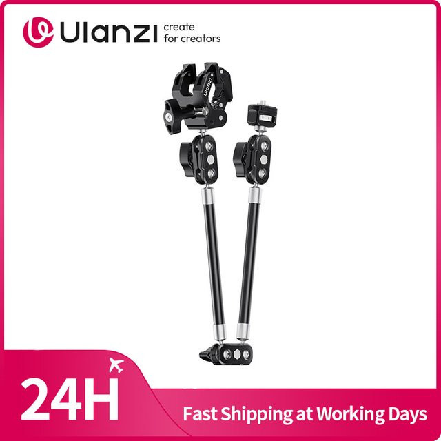 Ulanzi CO78 Magic Arm Kit in Schwarz mit 3-Klauen-Superklemme, 2-teiligem Magic Arm und Handyhalterung für die Fotografie - Bild 1