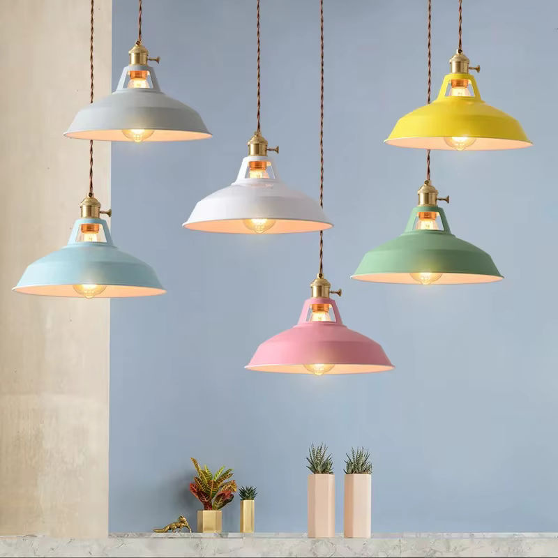 Industrielle LED Pendelleuchte Ramalho in Multicolour für Wohnzimmer, Küche und Esstisch - Bild 6