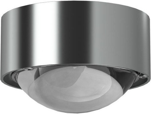 Top Light Puk Mini One LED-Deckenleuchte in Chrom matt mit klarer Glaslinse und warmweißem Licht (2700K) - Bild 1