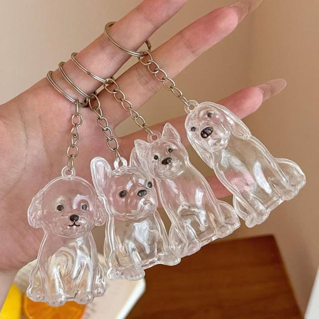 Velishy Anhänger, Hund, Transparent, Pelz - Bild 1