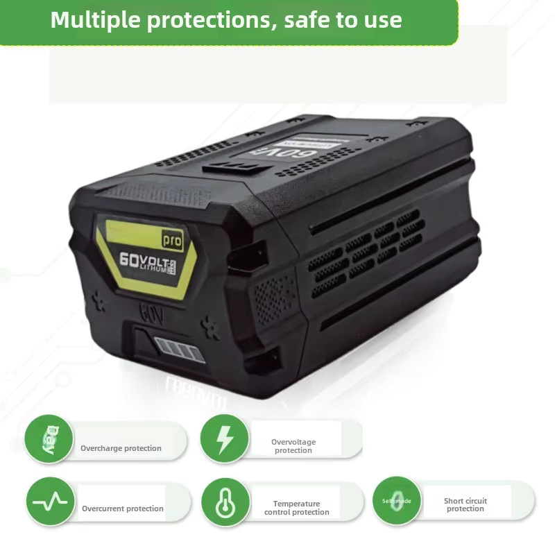 Greenworks 60V Elektrowerkzeug-Akku 8000mAh Schwarz BLF442 CSC404 CSF401 CSF405 82CS27 82CS34 82BH22 82BD250 - Bild 4