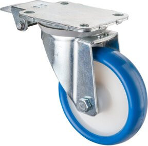 BS Lenkrolle mit Zentralfeststeller in Blau aus Kunststoff (L440.B36.151) - Bild 1