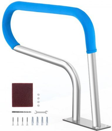 VEVOR Pool Handlauf aus Edelstahl mit Griffhülle und Basisplatte für Innen- und Außenpools sowie Spas, Rostfrei, Breite: 81,28 cm, Tiefe: 58,42 cm - Bild 1