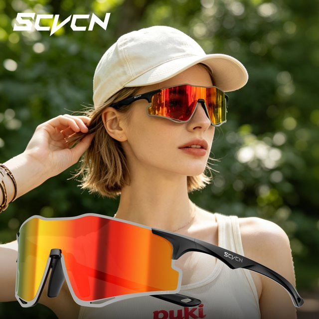 SCVCN Sportsonnenbrille Photochrome, Vollrand, Kunststoff, Unisex - Bild 1