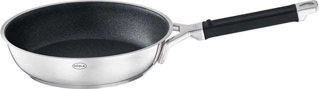 RÖSLE Bratpfanne Silence Pro mit ProResist Antihaftversiegelung, silber/schwarz, Durchmesser: 24 cm, Höhe: 9,5 cm - Bild 1