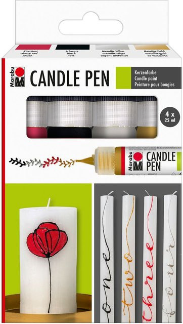Marabu Candle Pen Wachsmarker in Multicolor, 4 x 25 ml - Bild 1