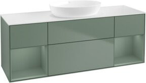 V&B Waschtischunterschrank Finion Wandbeleuchtung in Eiche lackiert, Breite: 160 cm - Bild 1