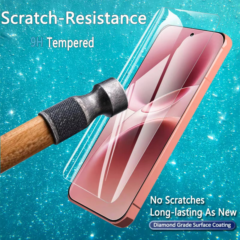 Displayschutzfolie aus gehärtetem Glas für Vivo V70, kratzfest und fingerabdruckresistent, transparente Vollabdeckung - Bild 4