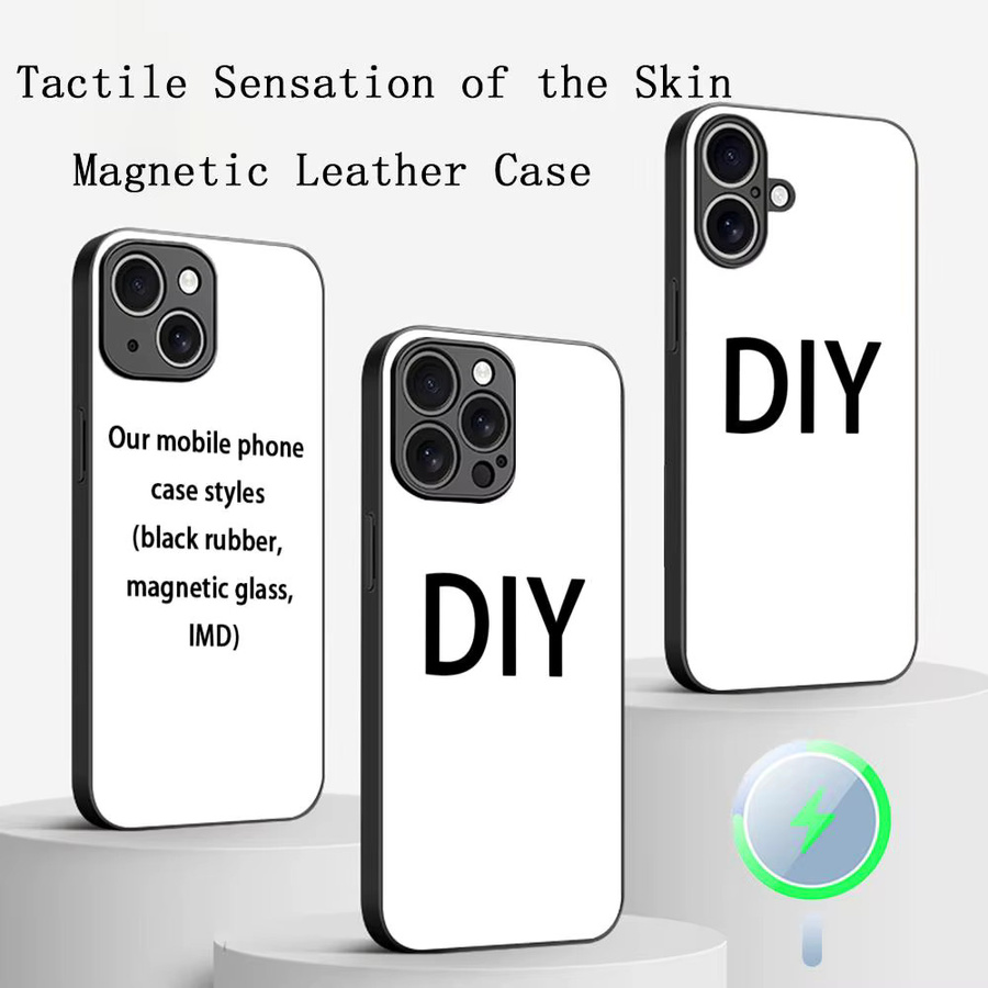 Personalisierte DIY-Muster-Handyhülle mit MagSafe für Apple iPhone 11 bis 16 Pro Max in Weiß - Bild 2