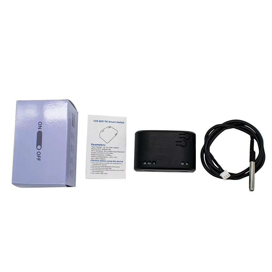 Tuya Smart WiFi Temperaturschalter 10A 220V in Schwarz mit 2000W Leistung, intelligenter Thermostat Controller kompatibel mit Alexa und Google Home sowie 433MHz RF - Bild 6