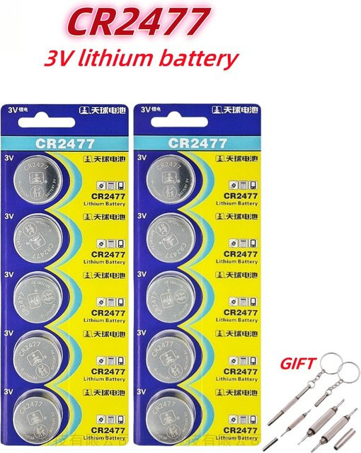 EOENKK CR2477 3V Lithium-Knopfzellen in Silber für Auto-Fernbedienungen und Uhren - Bild 1