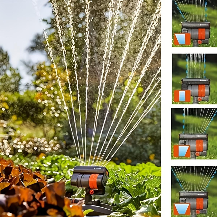 JR-Studio Gartensprenger mit 16 Düsen und 180 Grad drehbarem Kopf für die automatische Rasen- und Gartenbewässerung - Bild 6
