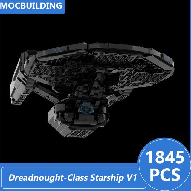 MOCBUILDING Dreadnought-Klasse Raumschiff V1, Bausteine, 1845 Teile - Bild 1