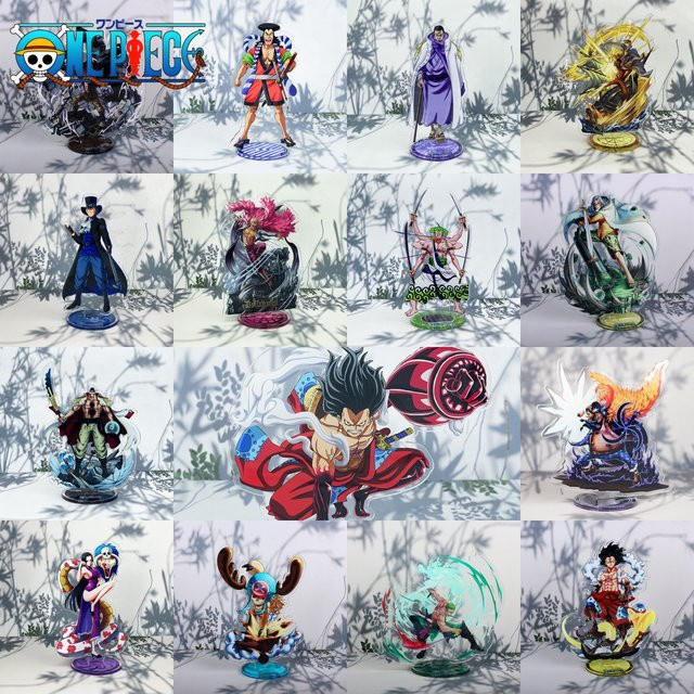 Bandai One Piece Acryl Actionfigur Ruffy und Zorro Desktop Ornament, Höhe: 16 cm - Bild 1