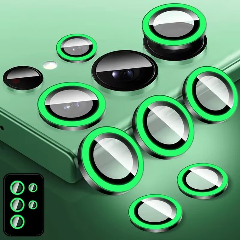 Samsung Kamera-Schutzring aus Metall und Glas für Galaxy S25 Ultra, S24 Ultra, S23 Ultra und S25 Plus in Grün - Bild 3