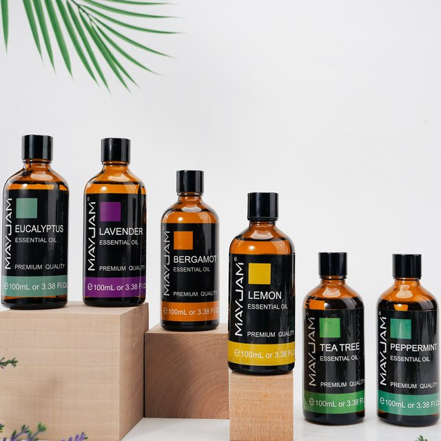 MAYJAM Aromatherapie Ätherisches Öl, 100 ml, Lavendel Eukalyptus Pfefferminze Zitrone Bergamotte Teebaum - Bild 1