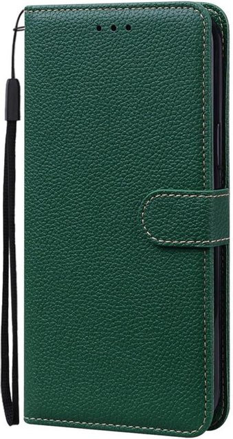 Samsung Galaxy A20 A20e A20s Flip Wallet Hülle in Dunkelgrün - Bild 1