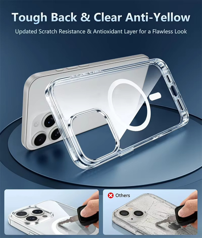 NMEGOU MagSafe iPhone 16 Hülle mit Kamera-Steuerknopf in Transparent - Bild 6