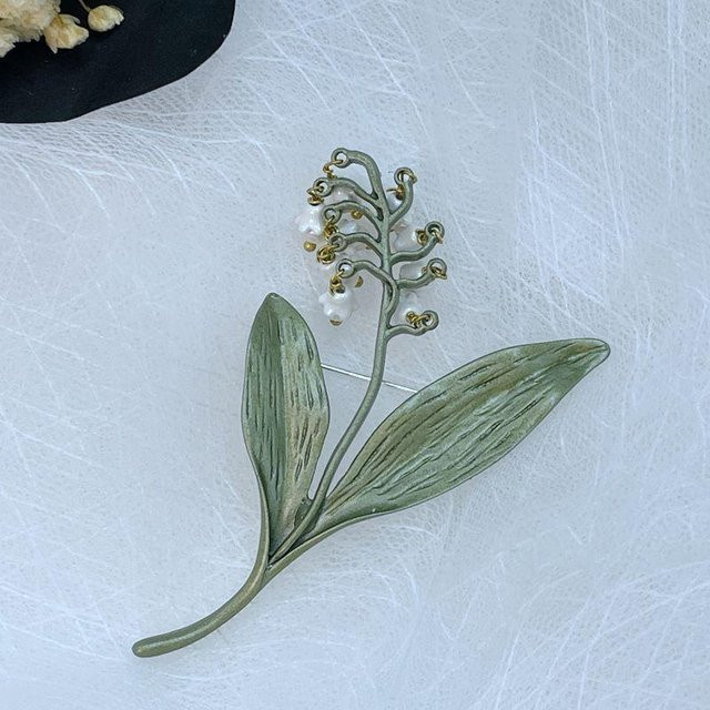 YIRAN Jewelry Maiglöckchen-Brosche, Süßwasserperle, Damen - Bild 1