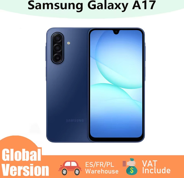Samsung Galaxy A17 Smartphone in Schwarz mit 6,7-Zoll-AMOLED-Display, 5000-mAh-Akku, 25-W-Schnellladung und 50-MP-Kamera mit OIS sowie Ultra-Weitwinkel, Dual-SIM - Bild 1