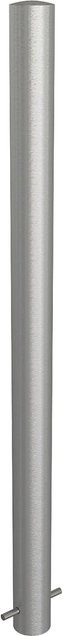 Schake Edelstahlpfosten zum Einbetonieren ohne Verschluss, Farbe: Silber, Durchmesser: 76 mm, Höhe: 120 cm - Bild 1