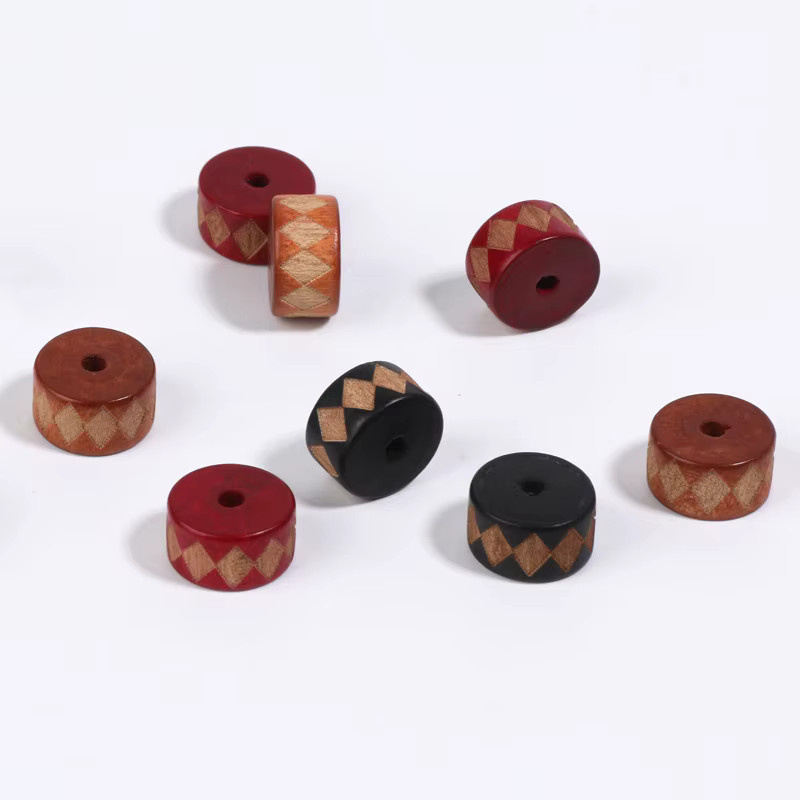 Laudsong Holzperlen, bunt, 8 x 15 mm, Unisex - Bild 2