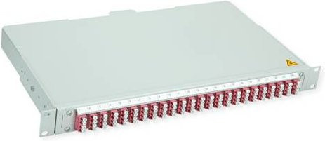 TELEGÄRTNER BASIS V LWL-Panel mit Kupplungen und Pigtails, 24x LC Quad, violett, OM4 - Bild 1