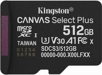 Kingston Canvas Select Plus MicroSDXC Speicherkarte, 512 GB, Class 10, Schwarz - Bild 1