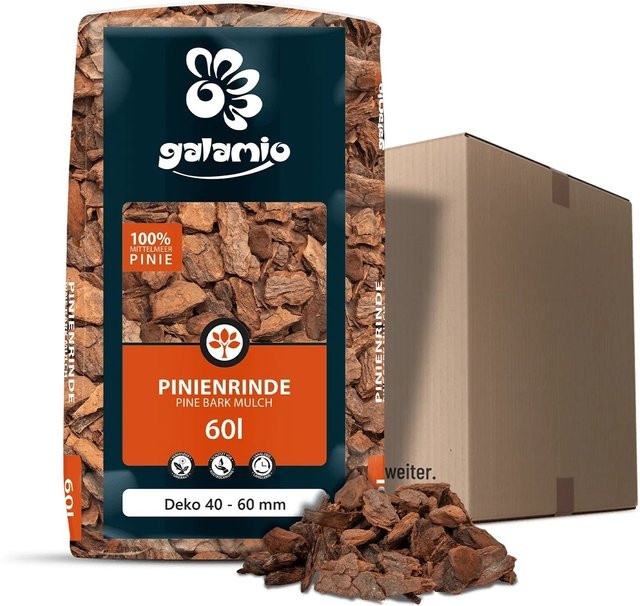 Galamio Rindenmulch Pinie Deko, 60 l - Bild 1