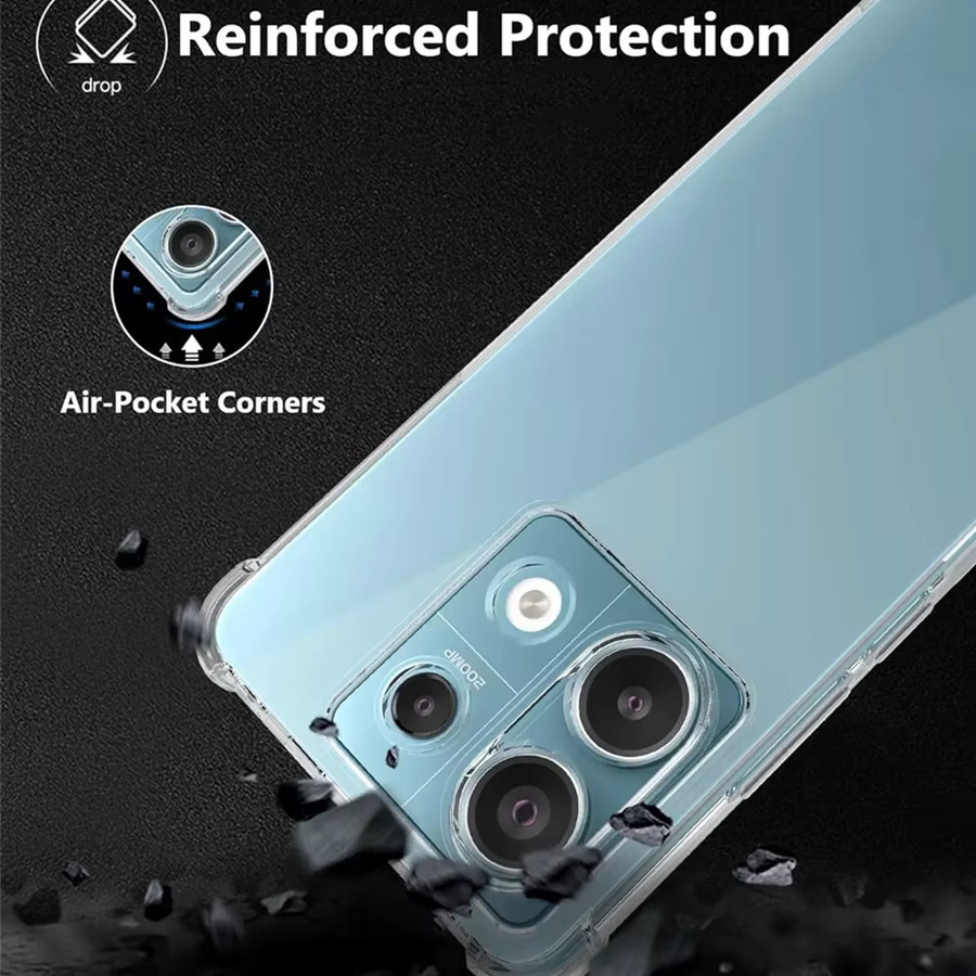 Transparente Anti-Drop Silikon Schutzhülle für Xiaomi Redmi Note 14 13 12 11 10 9 Pro Plus 5G - Bild 2