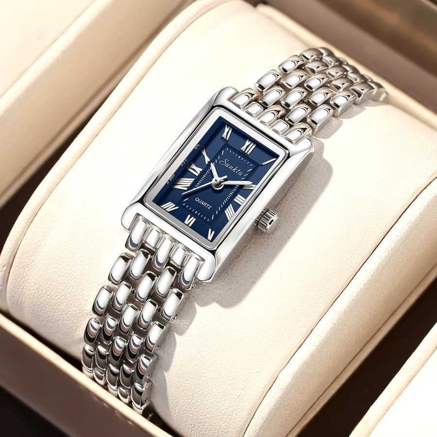 Sunkta LIGE Armbanduhr, Quarz, Edelstahl, Blau, Silber, Damen - Bild 3