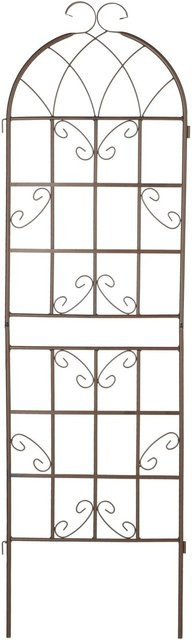 Relaxdays Rankgitter aus Eisen in Braun, 2er Set, Steckbar und Verbindbar für den Garten, Höhe: 179 cm, Breite: 52 cm, Tiefe: 2 cm - Bild 1