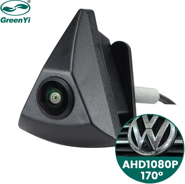 GreenYi 1080P Full HD Vorderansicht Kamera in Schwarz für Volkswagen VW Golf Passat Polo Tiguan Caddy Touran - Bild 1
