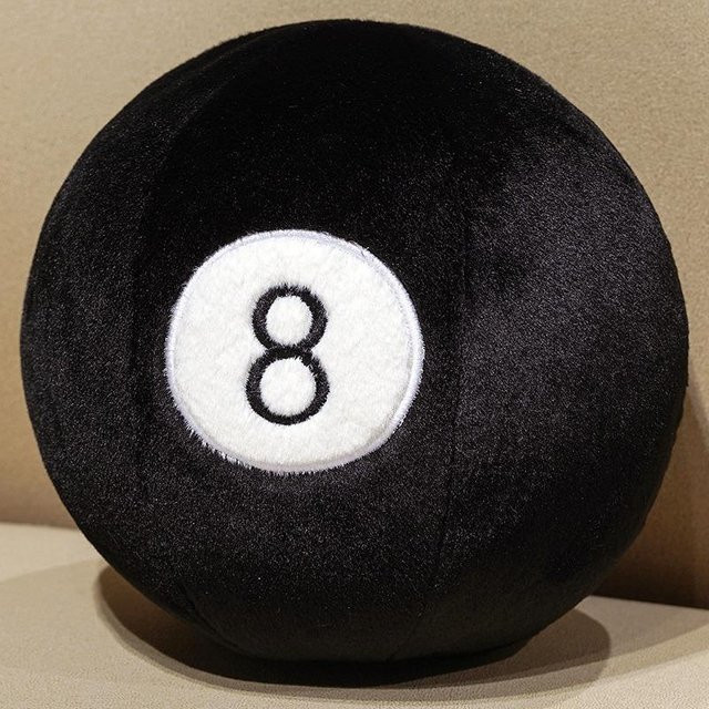 Binchi Fitness 8 Ball Billardkissen, Plüsch, Schwarz, ab 14 Jahren - Bild 1