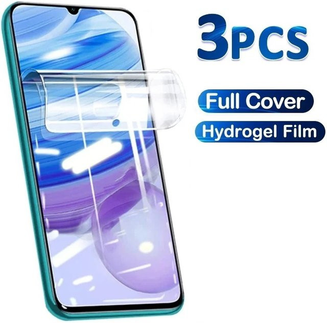 3er-Pack Hydrogel-Displayschutzfolie für Xiaomi Redmi Note 12 Plus 5G, 11S, 10S, 10, 9, 8 Pro, 10C, 9A, transparent - Bild 1