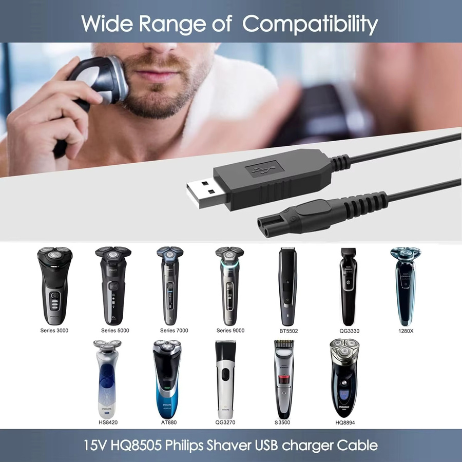 Brangdy USB-Ladekabel für Philips Norelco OneBlade Elektrorasierer - Bild 2