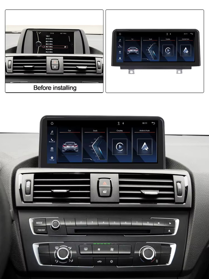 MEKEDE Linux Autoradio für BMW 1 2 3 4 Serie F20 F21 F22 F30 F31 F32 F33 F34 F36 mit Android Carplay, WLAN, Bluetooth und GPS in Schwarz - Bild 7