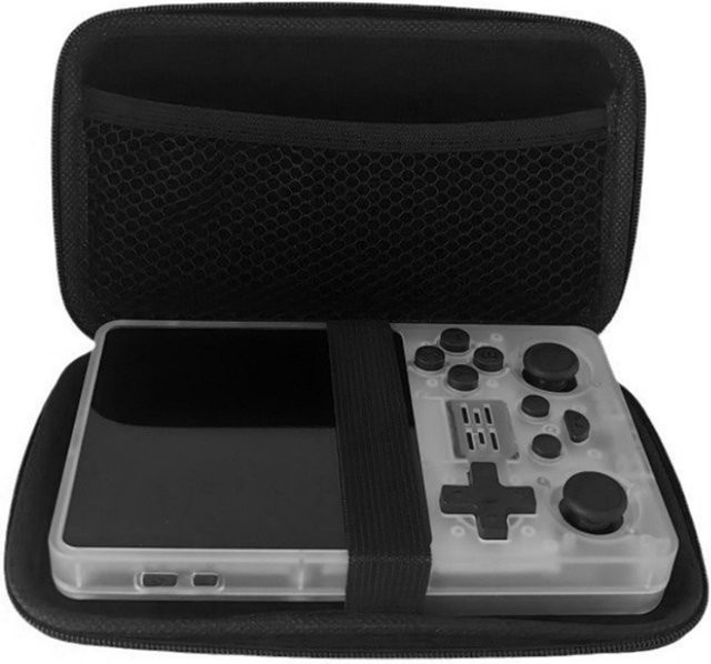 VODOOL Tragbare Aufbewahrungstasche für Anbernic RG40XXV und RG40XXH, Stoßfeste Tragetasche in Schwarz mit Kabelaufbewahrungsbox für Retro-Spielkonsolen - Bild 1