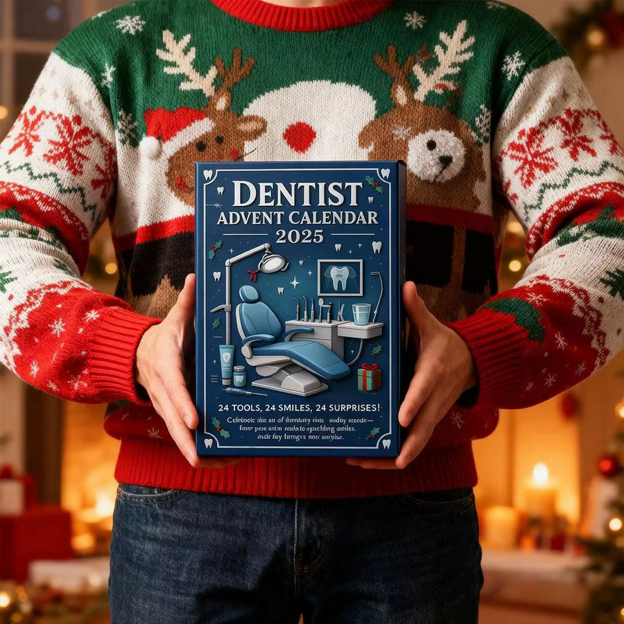 Adventskalender für Kinder mit Dental-Thema für das Jahr 2025 in Blau aus Papier - Bild 4