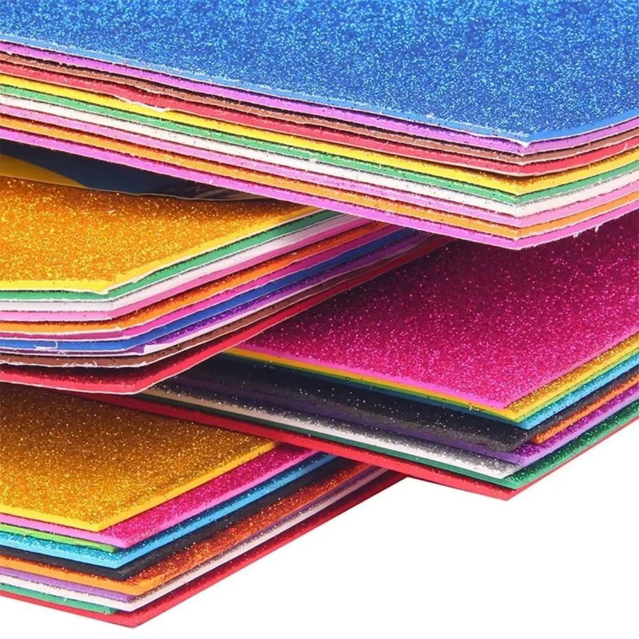 Flash Selbstklebendes Glitzerschaumpapier aus EVA in A4, Buntes Bastelpapier für Kinder - Bild 5