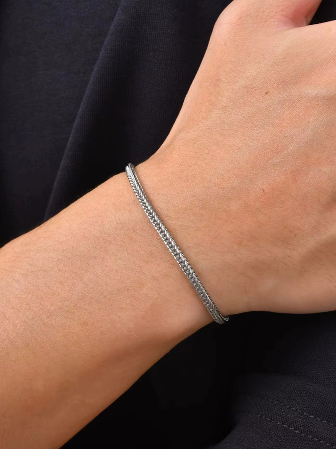 prjewel Armband, Fuchsschwanzkette, Edelstahl, Herren - Bild 1