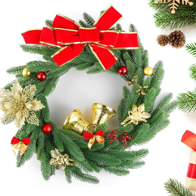 XIAOYINMO Künstliche Stechpalme mit roten Früchten in Rot und Grün für Weihnachtskranz, Garten, Hochzeit und Party, 50 Stück - Bild 1