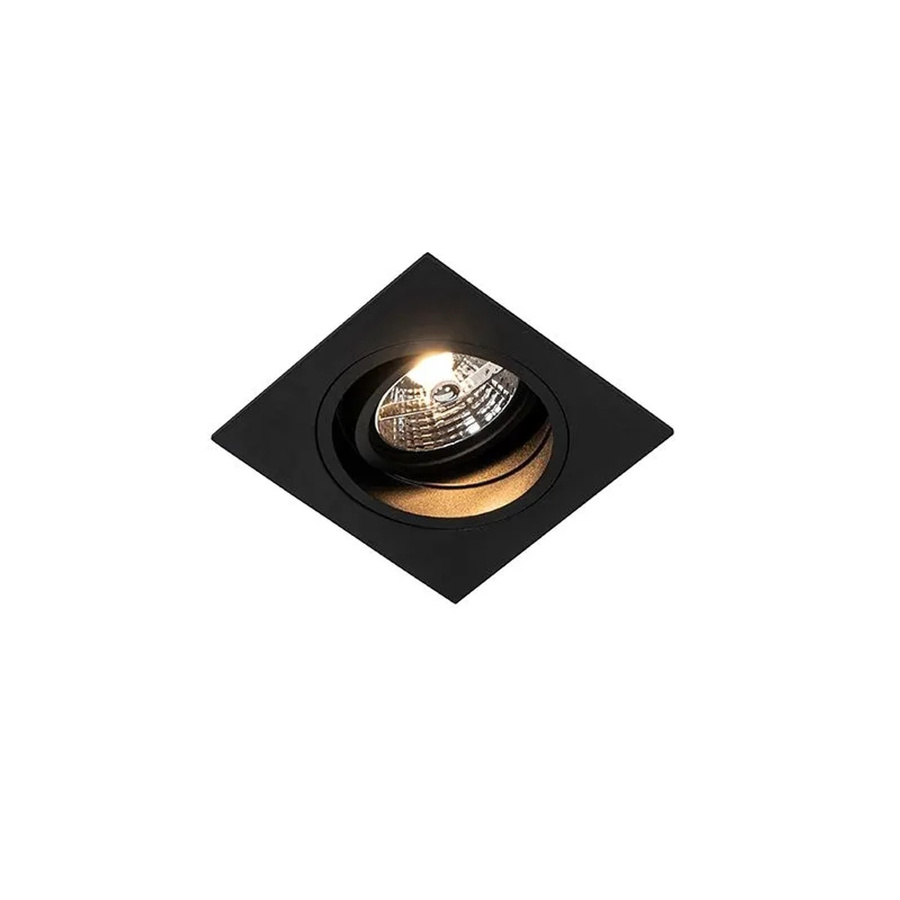 QAZQA Chuck 70 Modernes Versenktes Spotlight aus Aluminium in Schwarz, Verstellbar und Dimmbar, GU10 - Bild 2