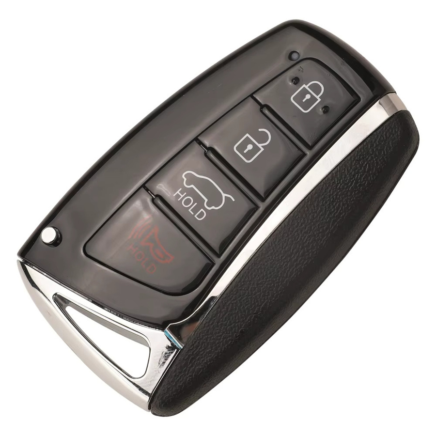 Jingyuqin Smart Card Autoschlüssel Fernbedienung mit 4 Tasten, 315 MHz ID46 für Hyundai Santa Fe 2013–2018 und Genesis, Schwarz - Bild 2