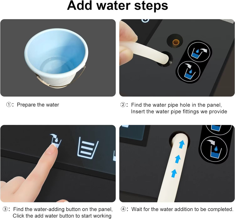 AFLYEVER Elektrischer Wasser-Dampf Kamin in Schwarz mit 3D LED Effekt und App-Steuerung für die moderne Indoor-Dekoration - Bild 5