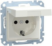 Merten Steckdose System M Polarweiß Unterputz mit Schutzkontakt und Klappdeckel IP20 - Bild 1