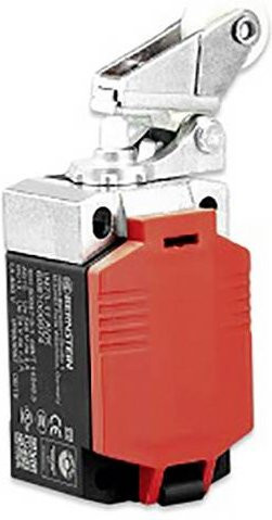 BERNSTEIN Positionsschalter 6081000056 IN73-22 DGKK mit Winkelrollenhebel in Rot, 240 V/AC und 24 V/DC 5A, tastend, Schutzart IP66 und IP67 - Bild 1