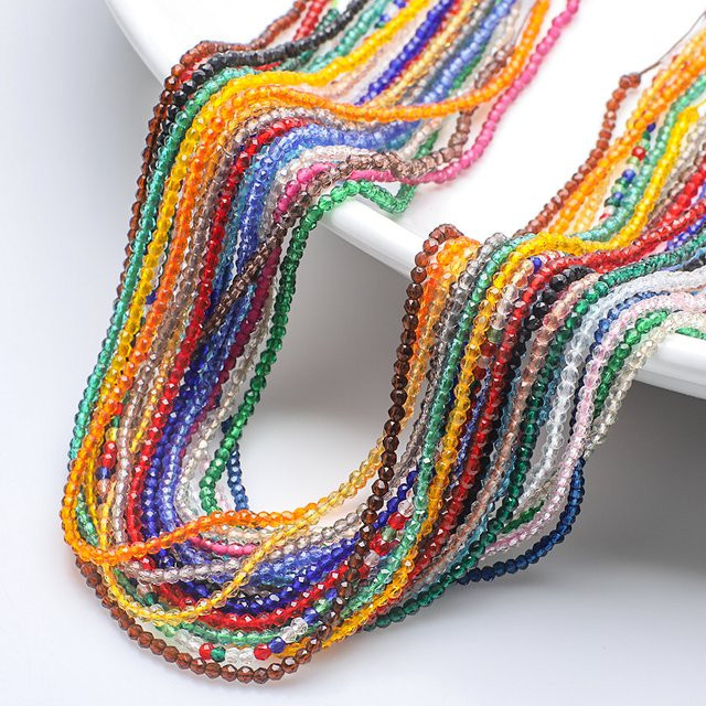 Perlen, 2,8 mm, gemischte Farben, facettiert, Unisex - Bild 1